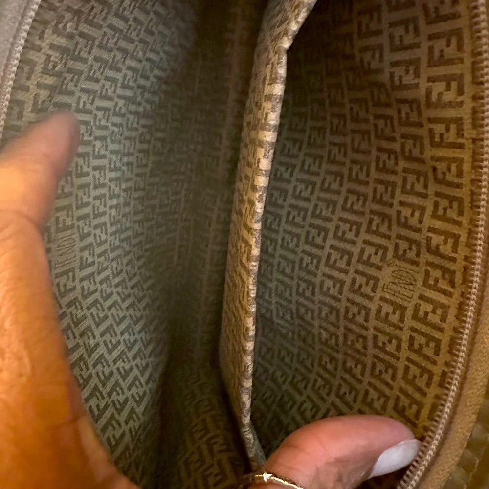 Vintage Fendi Zucchino Canvas Clutch Bag - Picture 7 of 10